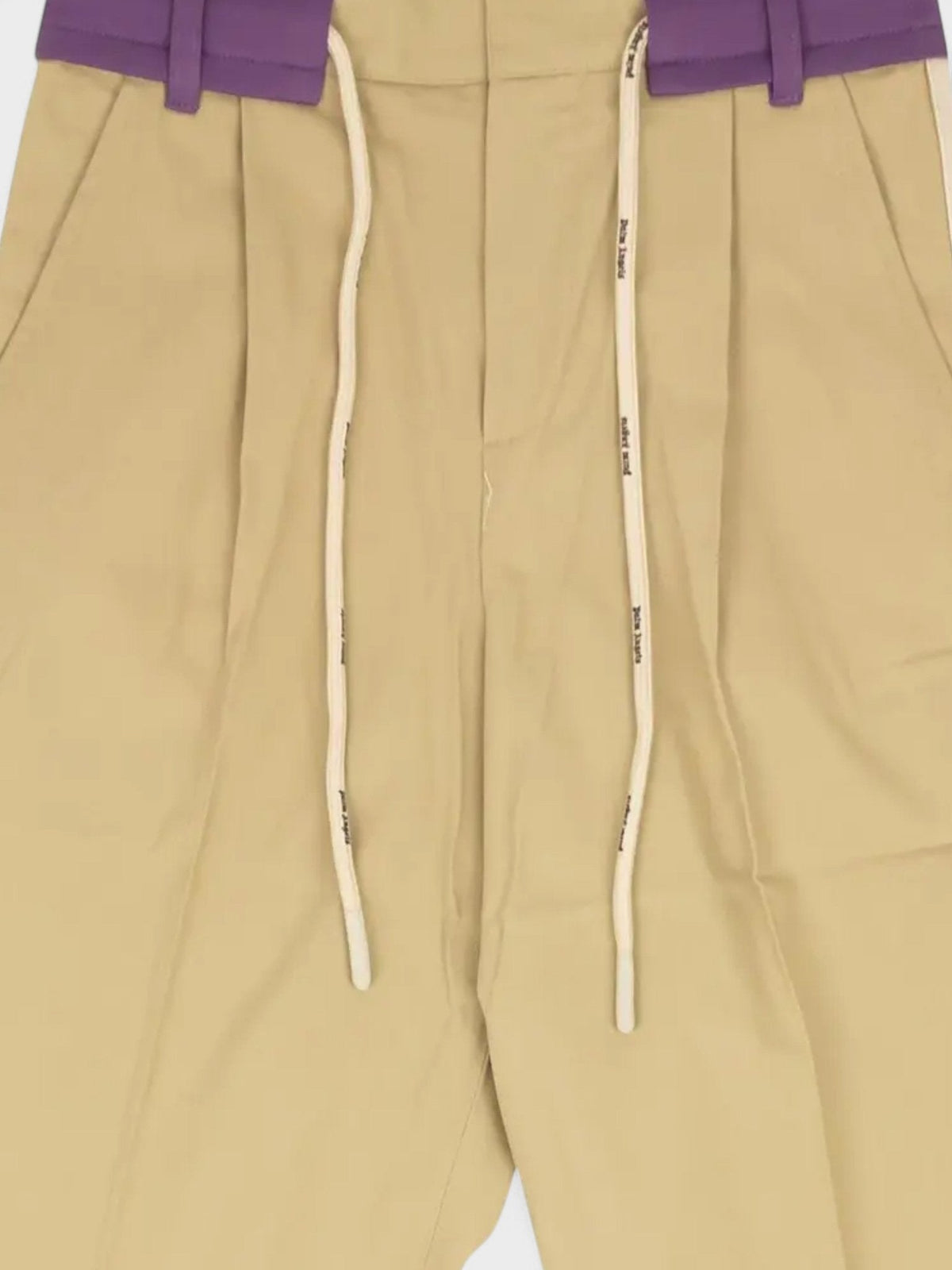 Track Belt Pants Beige