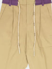 Track Belt Pants Beige