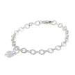 Monstera Palm Silver Charm Bracelet