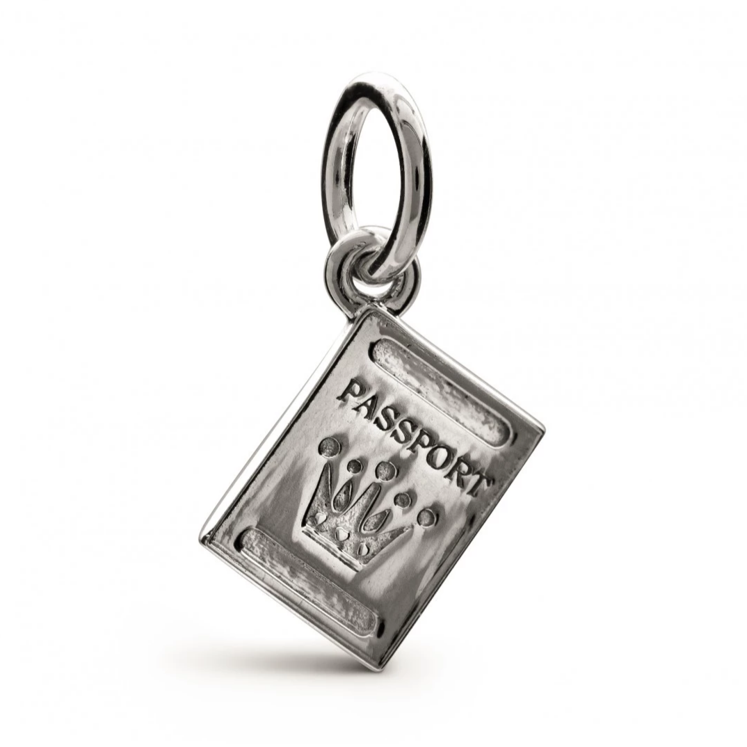 Breloque personnalisée Passeport en argent