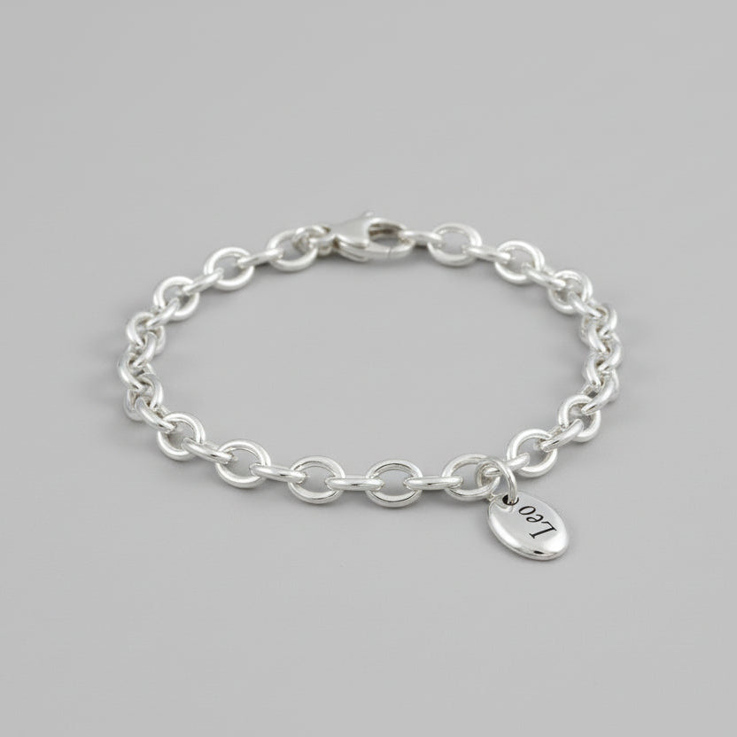 Pebble Personalised Silver Charm