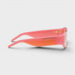 Rectangular Comb Acetate Sunglasses Pink Orange