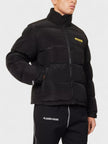 Places + Faces High Neck Woven Blend Down Puffer Black
