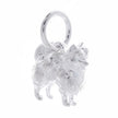 Pomeranian Silver Dog Charm