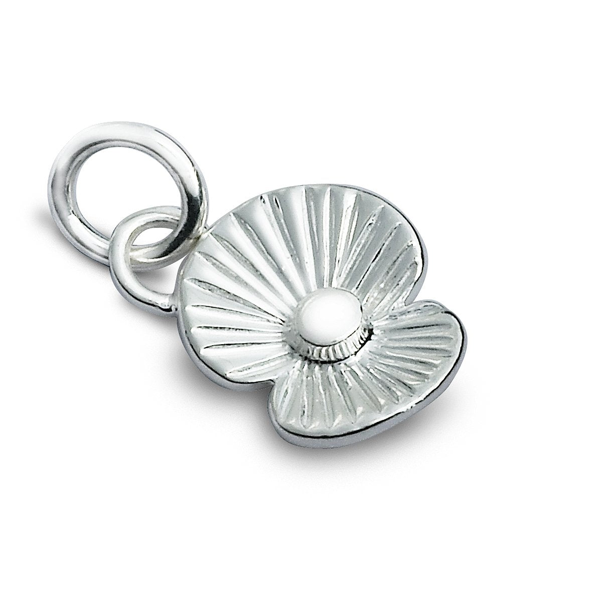 Personlig berlock i silver med vallmo-motiv