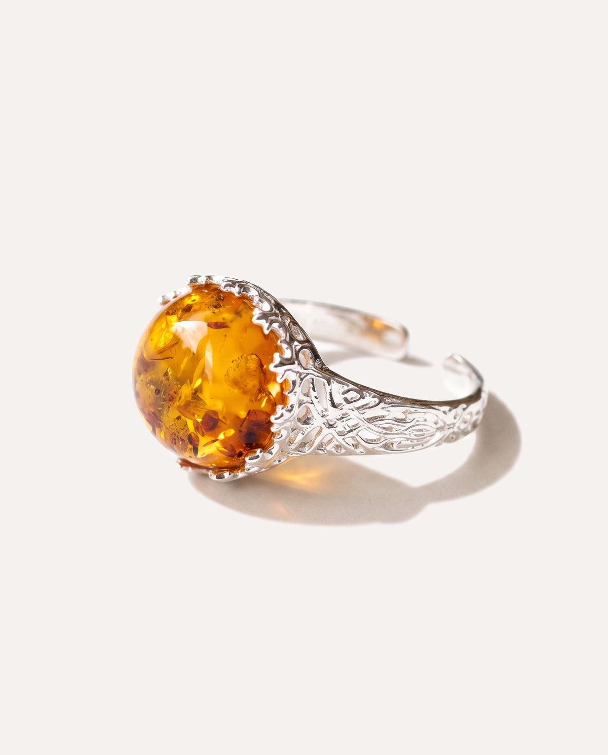 Anillo de Ámbar Corona de Princesa