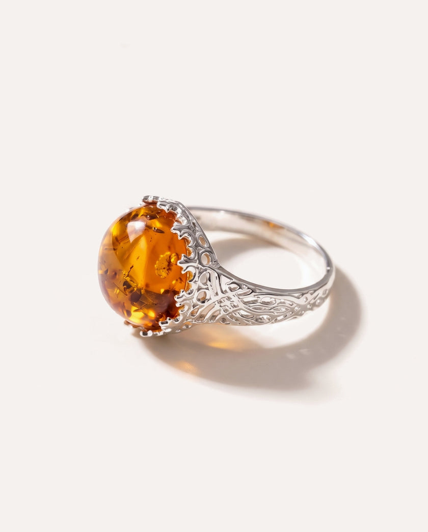 Anillo de Ámbar Corona de Princesa