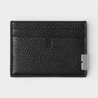 Sandon Grained Leather Card Holder Black