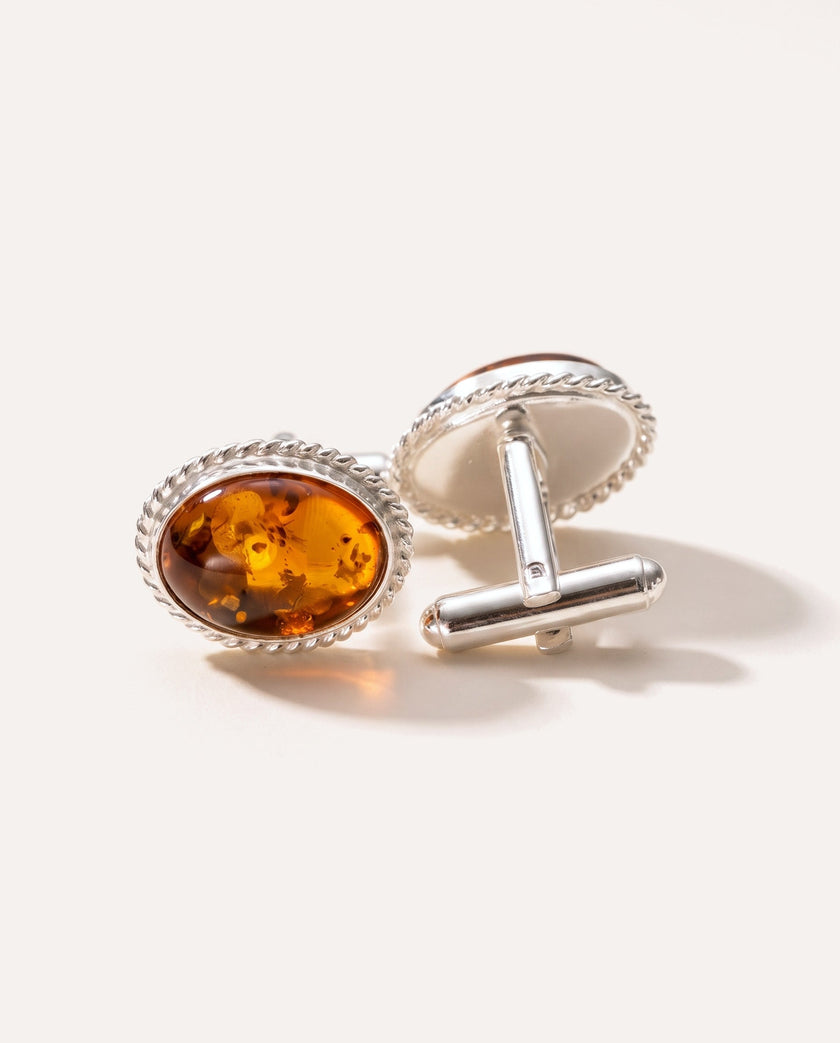 Quintessenz Statement Manschettenknöpfe in Bernstein