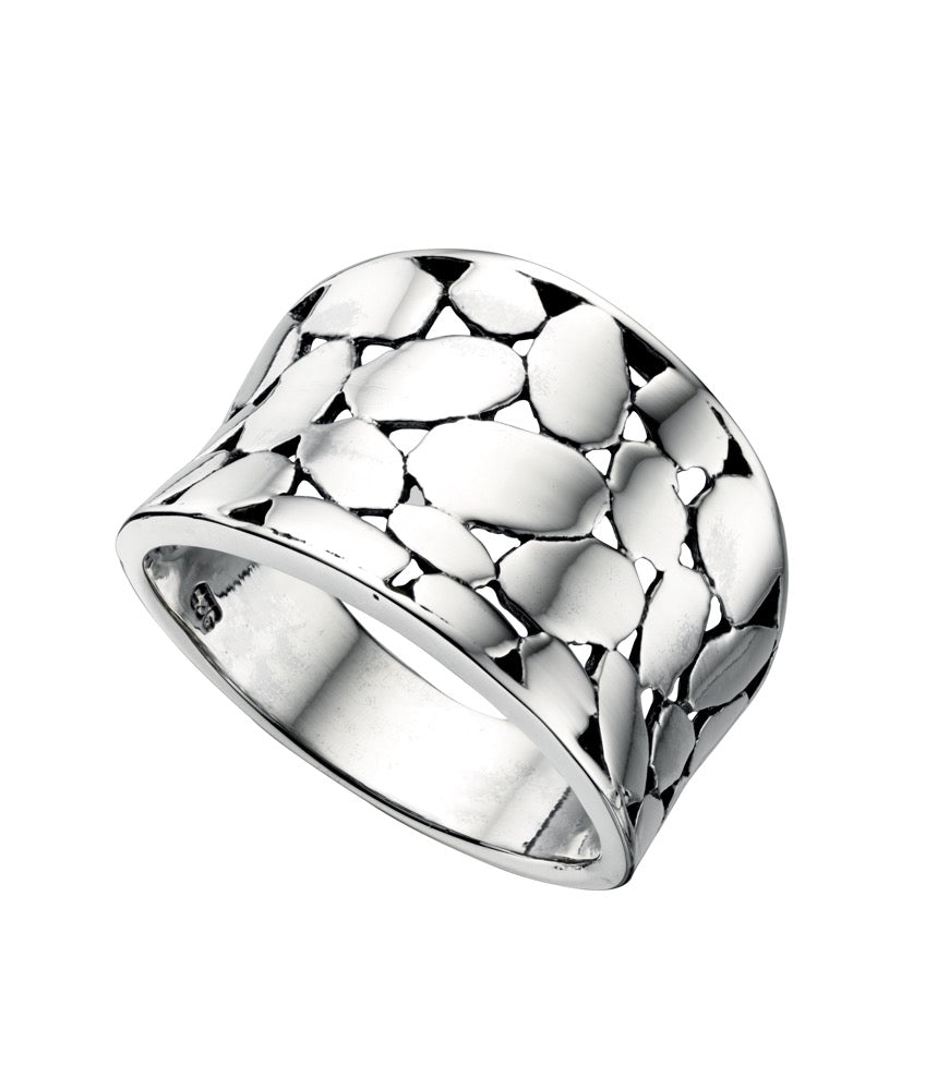 Beginnings Wide Textured Ring