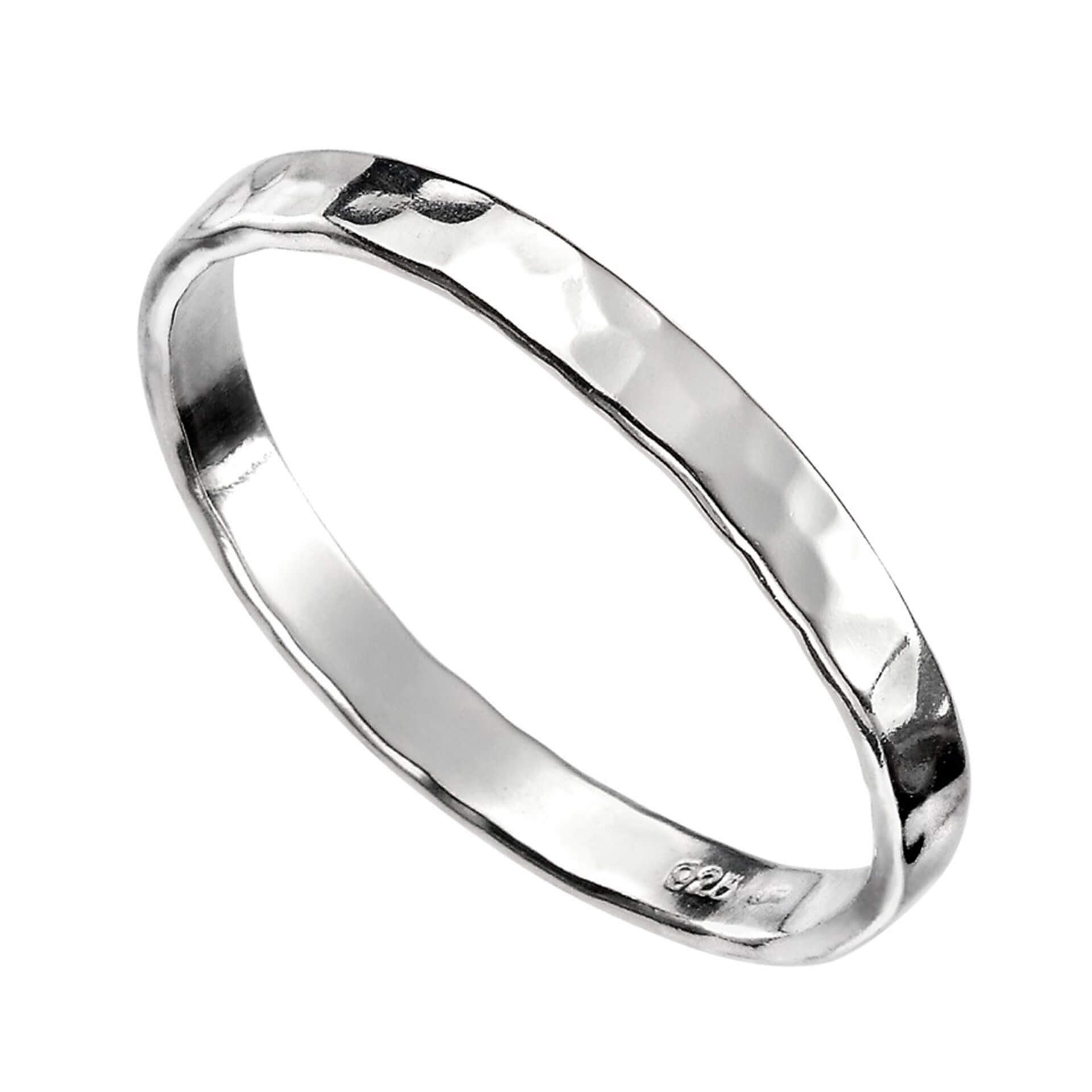 Beginnings Thin Hammered Band Ring