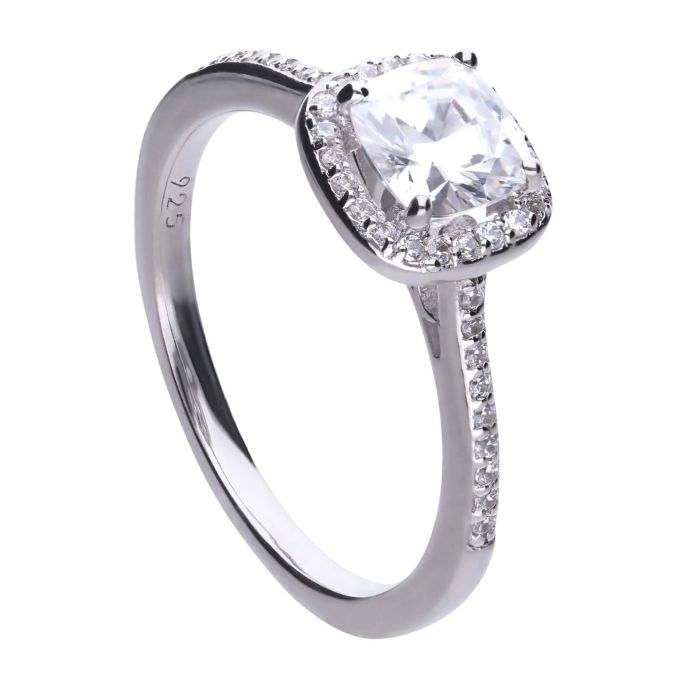 Diamonfire quadratischer Pavé-Ring