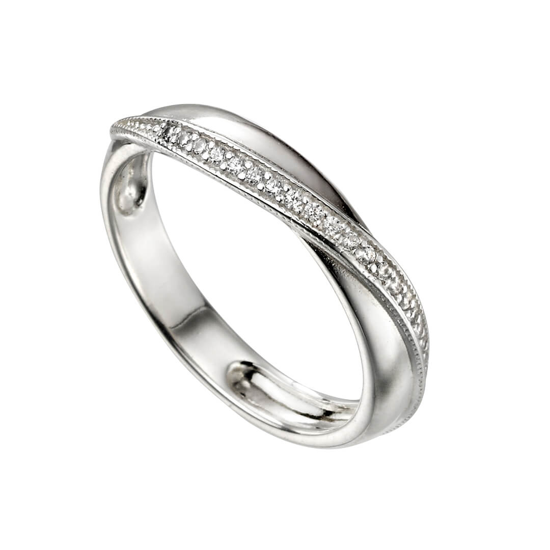 Beginnings Crossover CZ Ring