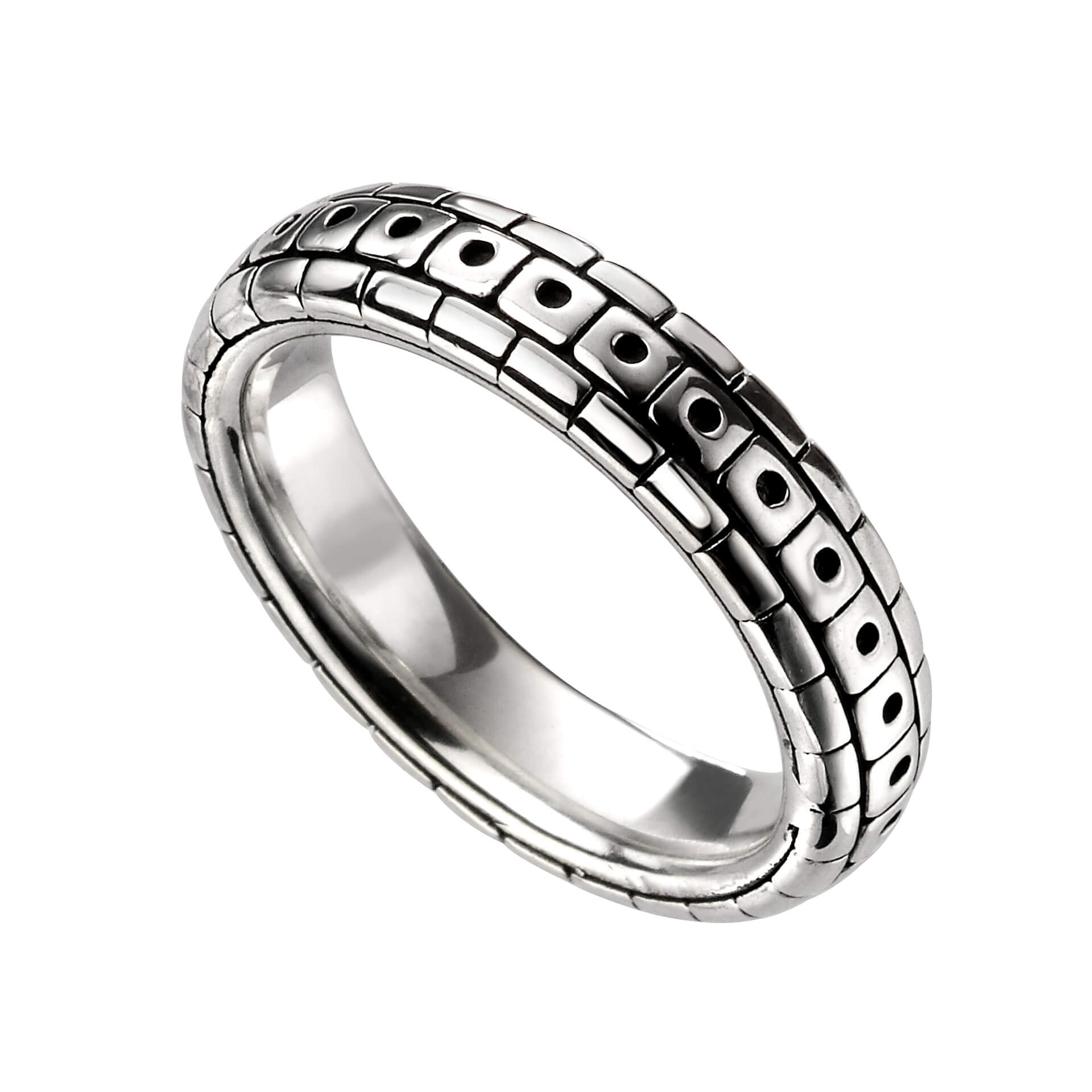 Beginnings Oxidised Pattern Ring