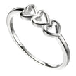 Beginnings Triple Heart Ring