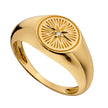 Beginnings Zegelring met zirkonia, diamantgeslepen
