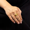 Beginnings Zegelring met zirkonia, diamantgeslepen