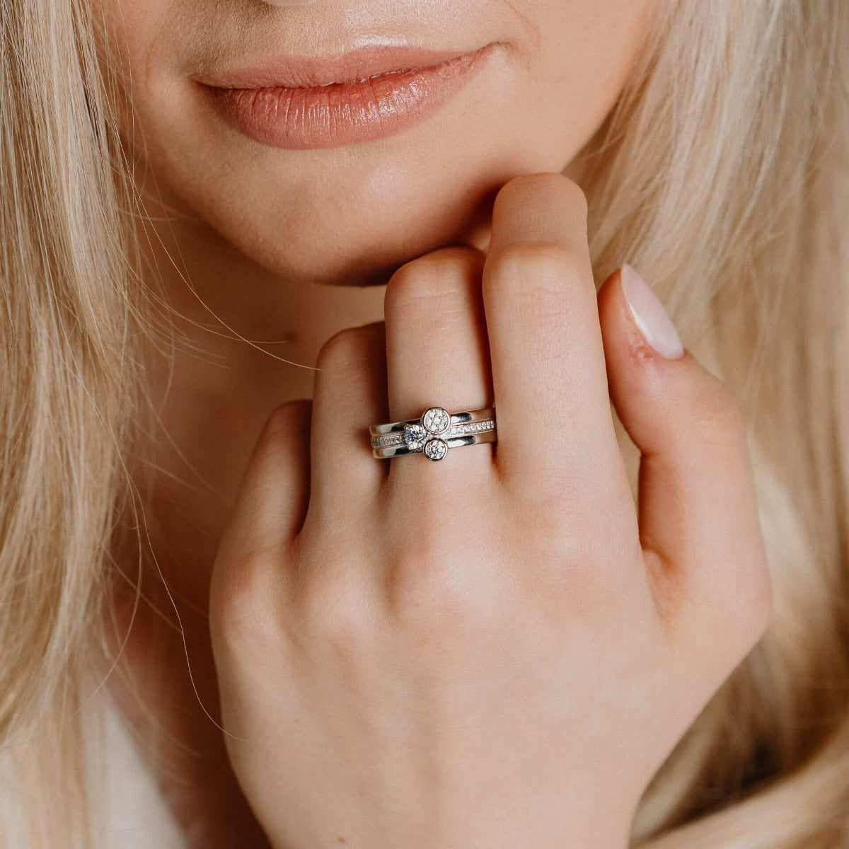 Diamonfire Drievoudige Stapelbare Ring