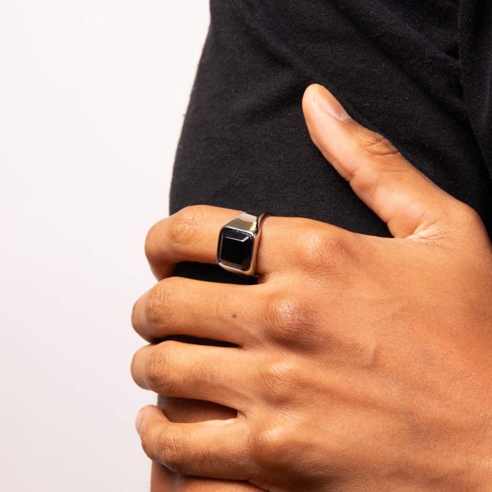 Fred Bennett Signet Ring with Semi Precious Stone