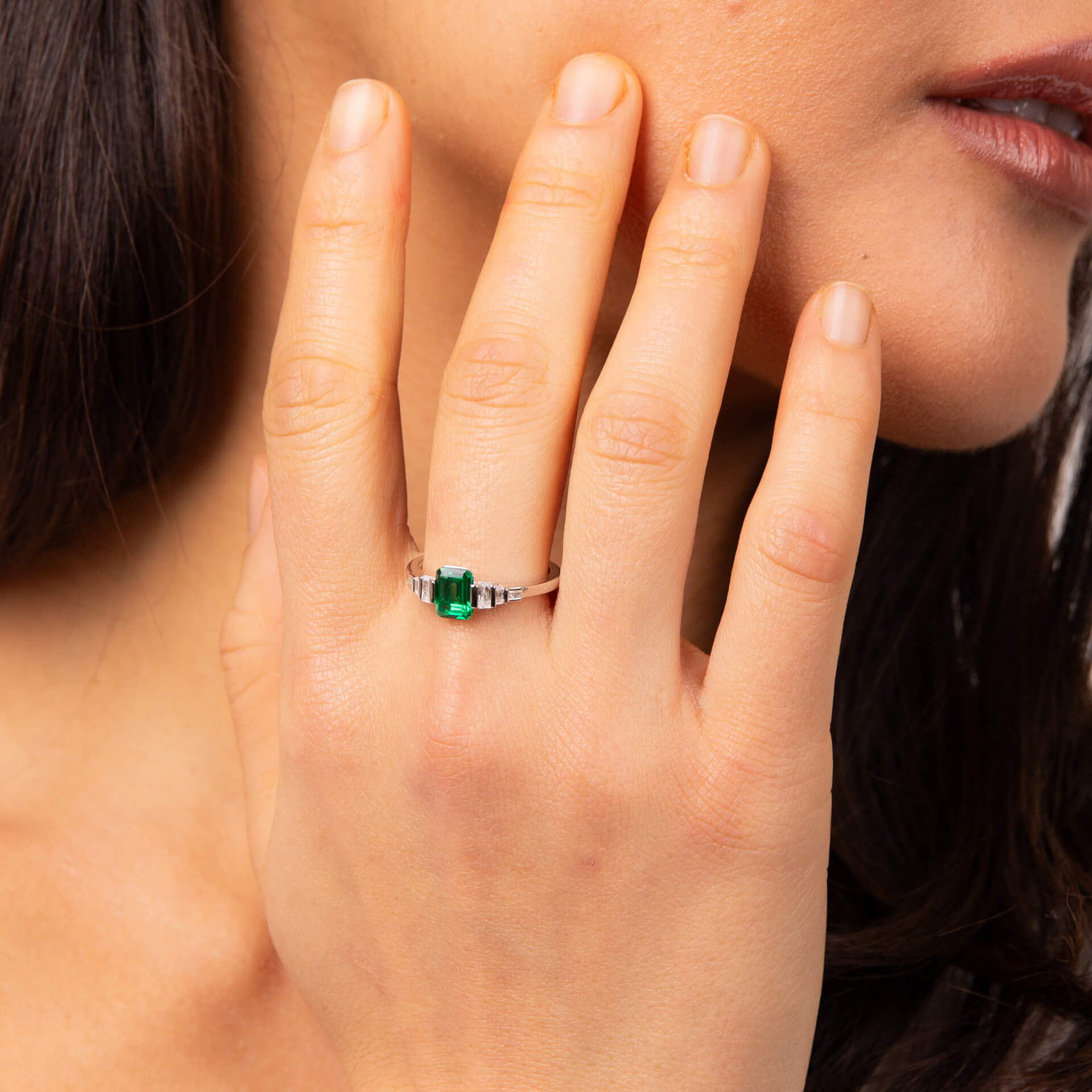 Diamonfire Emerald Cut Zirconia Ring