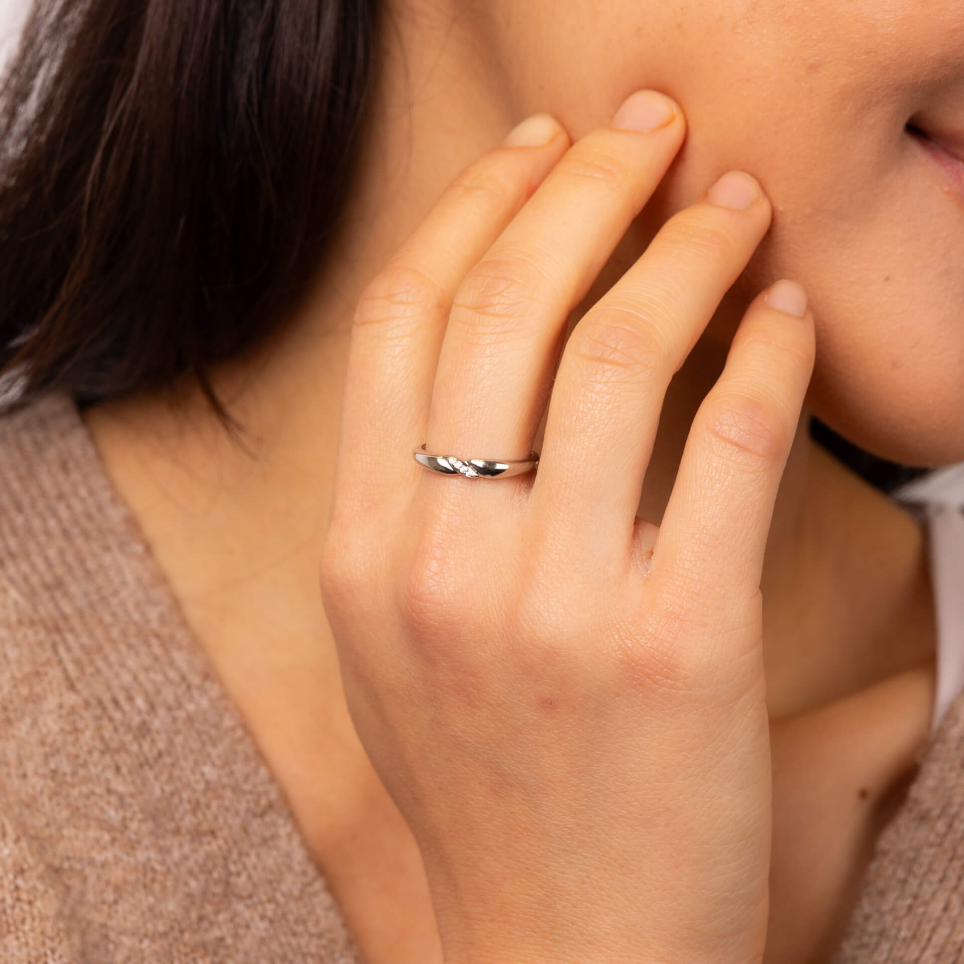 Beginnings Twist Ring with Cubic Zirconia
