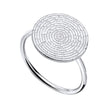 Beginnings Ring mit runder Scheibe und Ripple-Textur