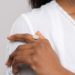 Beginnings Ring mit runder Scheibe und Ripple-Textur