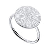 Beginnings Ring mit runder Scheibe und Ripple-Textur
