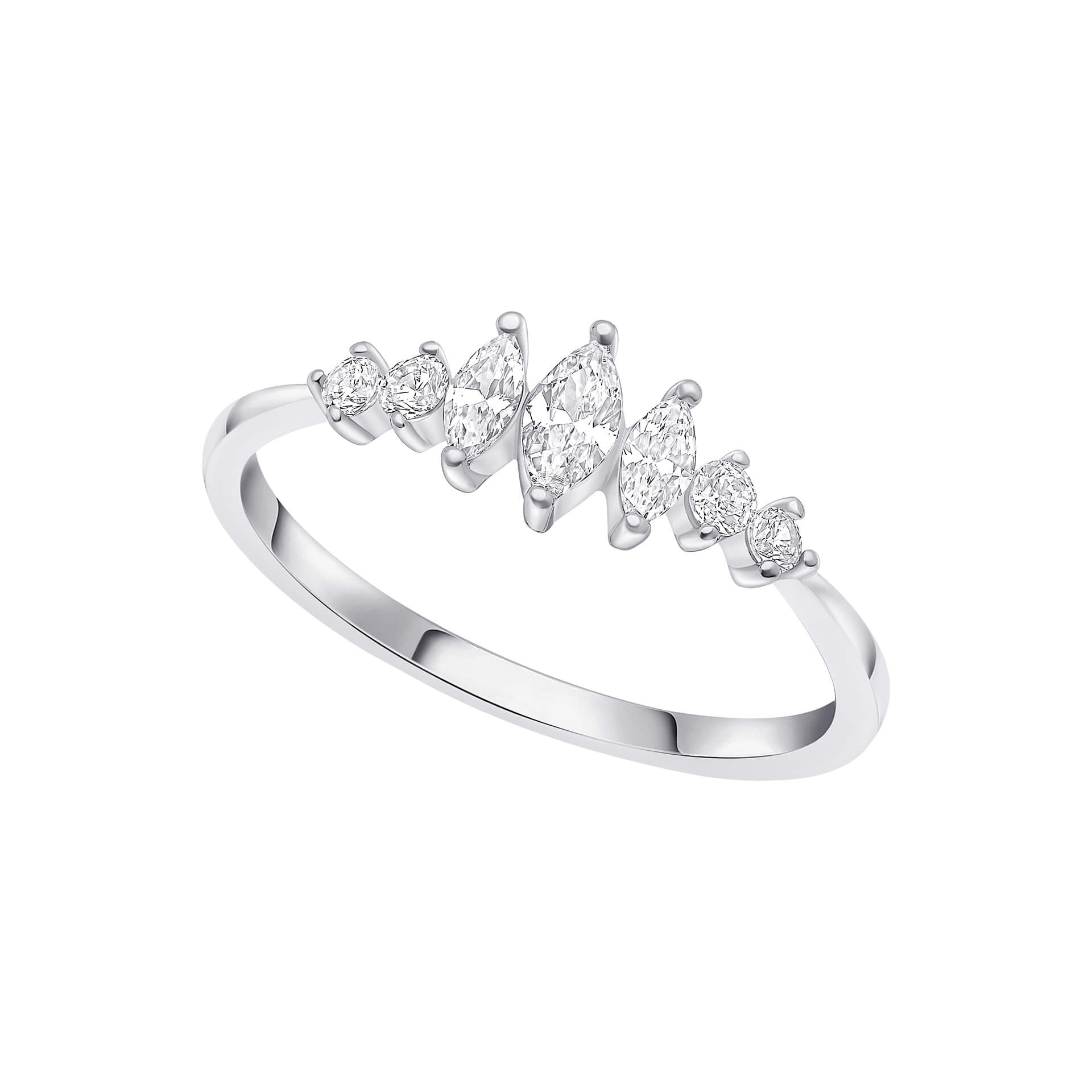 Beginnings Graduated Marquise Cubic Zirconia Ring