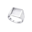 Beginnings Square Signet Ring with Ridged Sides