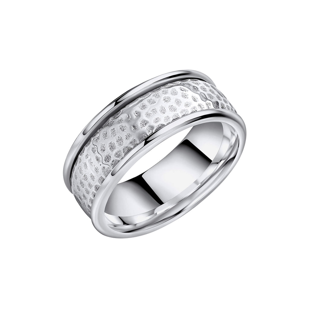 Beginnings Hammered Design Spinner Ring