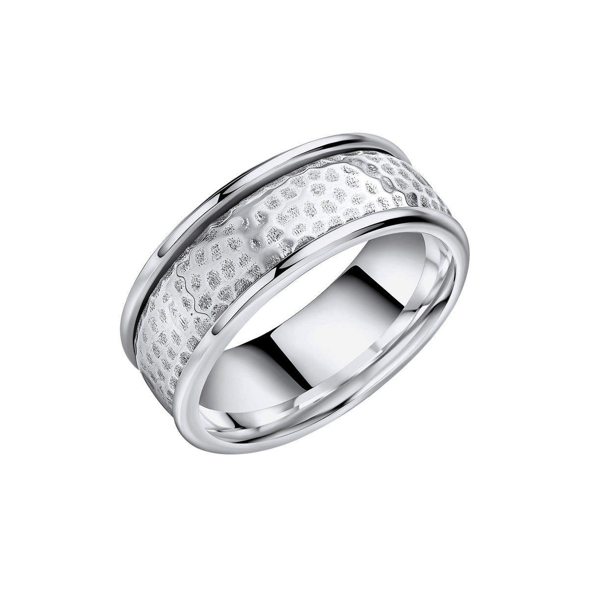 Beginnings Hammered Design Spinner Ring