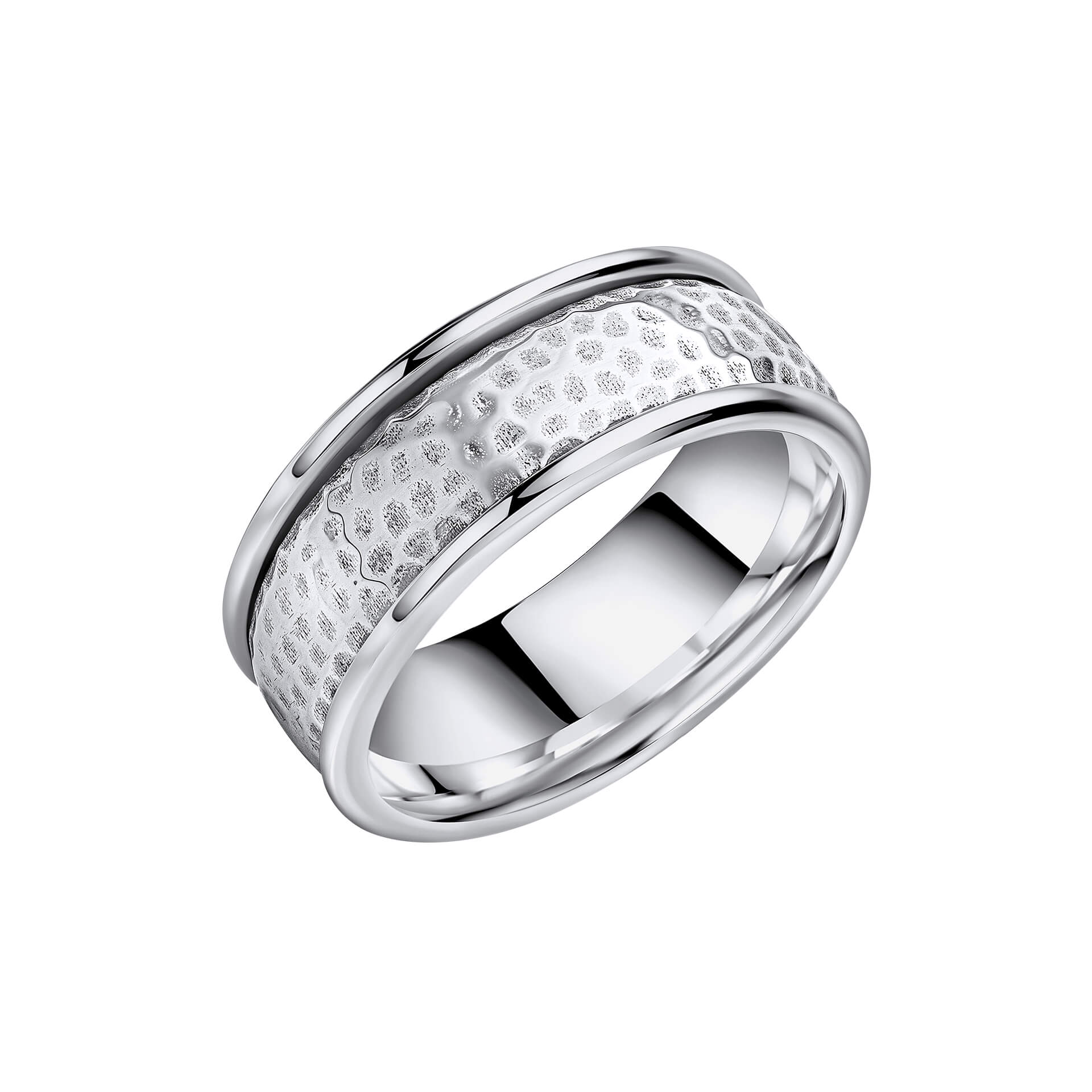Beginnings Hammered Design Spinner Ring