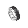 Fred Bennett Faceted Stainless Steel Spinner Ring