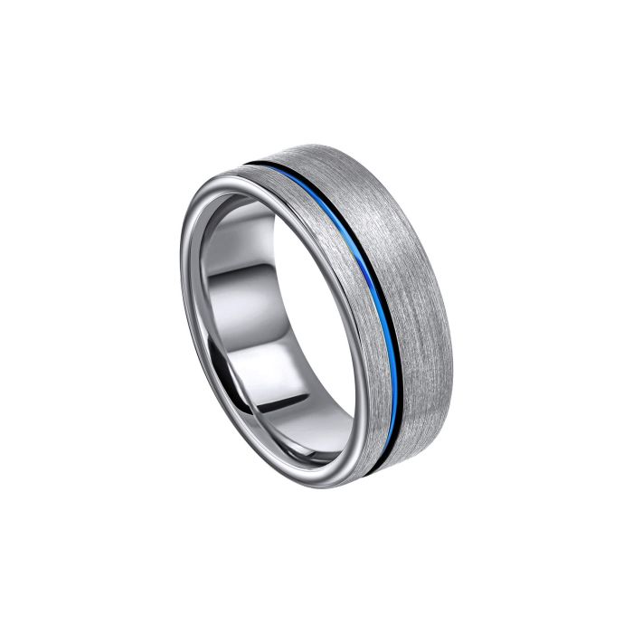 Fred Bennett Blue Inlay Tungsten Ring