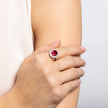 Diamonfire Oval Ring with Surround