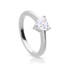 Diamonfire Solitaire Heart Shaped Zirconia Ring