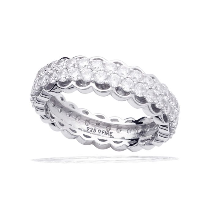 Diamonfire Double Row Eternity Ring