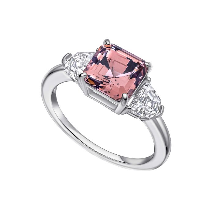 Diamonfire Square Cut Trilogy Ring