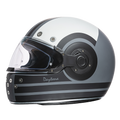 DOT & ECE Approved Daytona Retro Full Face Motorcycle Helmet: Vintage Style for Men, Women, & Youth - W/ Racer