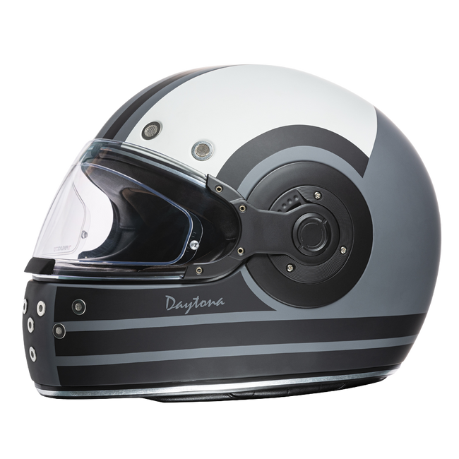 DOT & ECE Approved Daytona Retro Full Face Motorcycle Helmet: Vintage Style for Men, Women, & Youth - W/ Racer