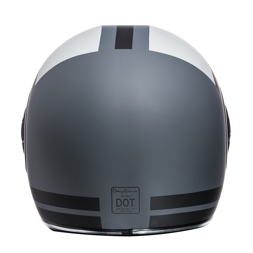DOT & ECE Approved Daytona Retro Full Face Motorcycle Helmet: Vintage Style for Men, Women, & Youth - W/ Racer