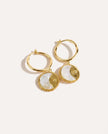 Boucles d'oreilles rayon de soleil en nacre