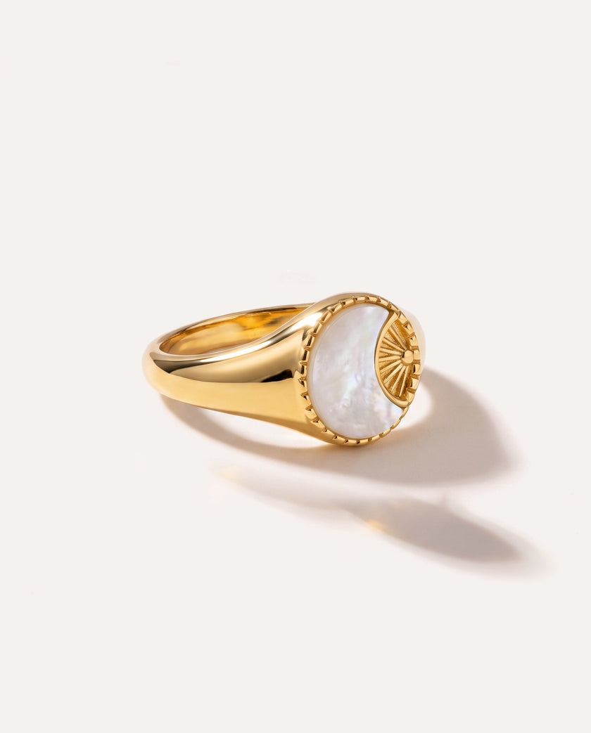 Ray of Sun Mother of Pearl Ring