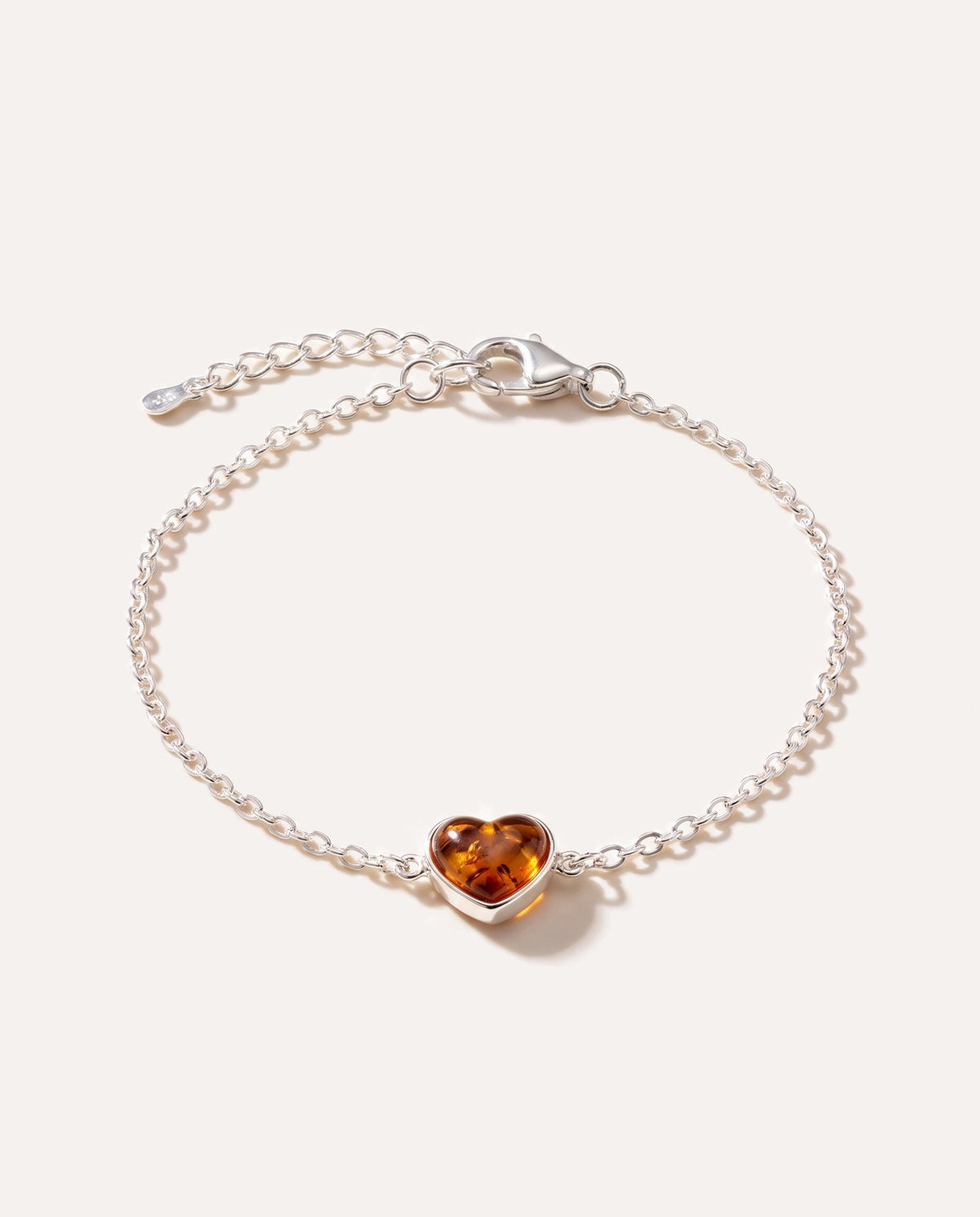 Reversible Dainty Amber Heart Bracelet