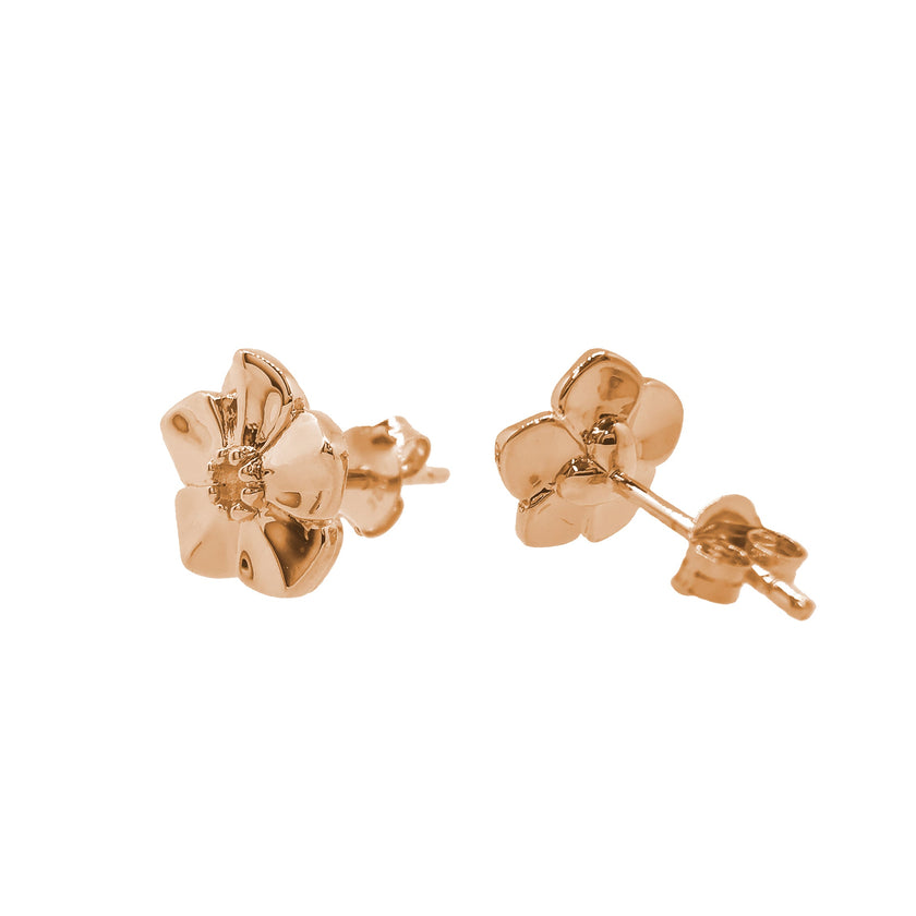 Forget-Me-Not Rose Gold Vermeil Silver Studs