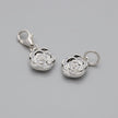 Rose Flower Personalised  Silver Charm