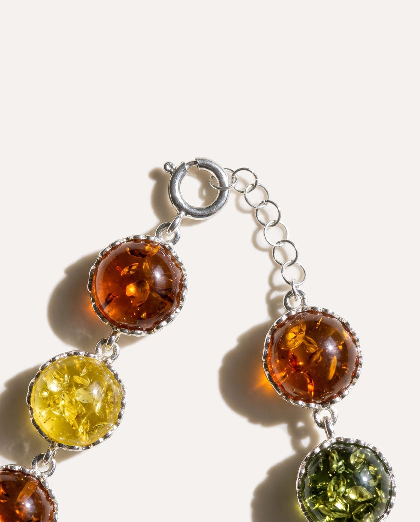 Bracciale di ambra a caramella rotonda