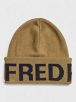 Fred Perry Oversized Branded Beanie Shaded Stone Black