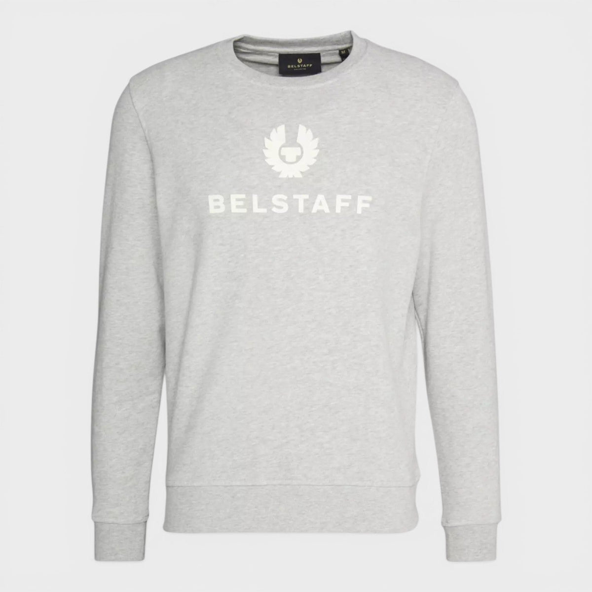 Signature Logo Crewneck Sweatshirt Grey White